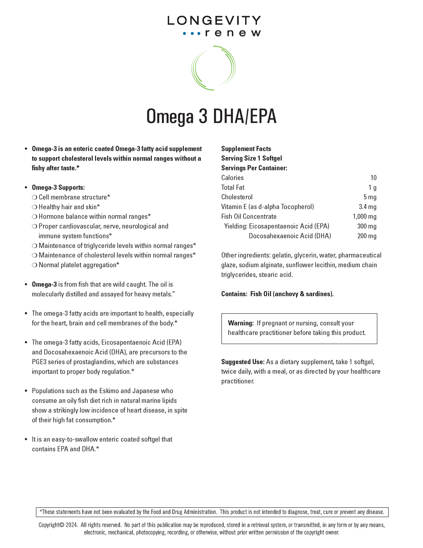 Omega 3 DHA/EPA